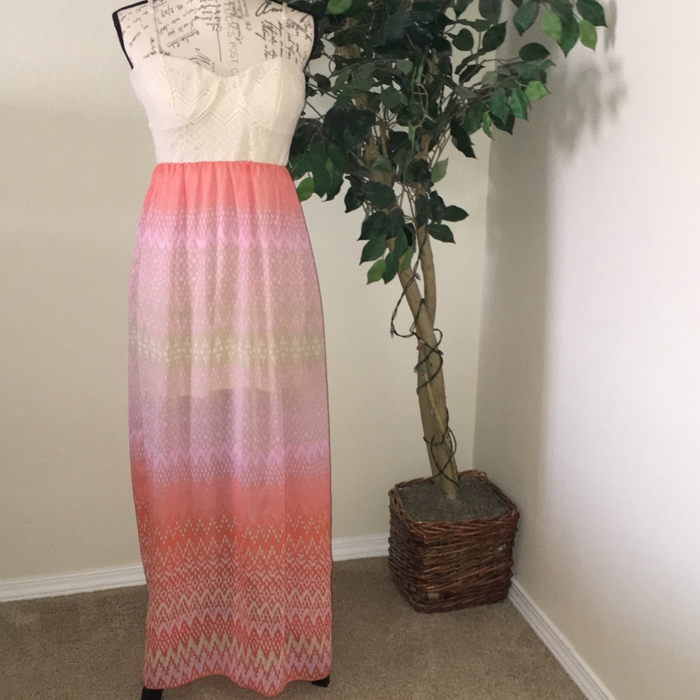 Crochet Top Maxi Dress - XL
